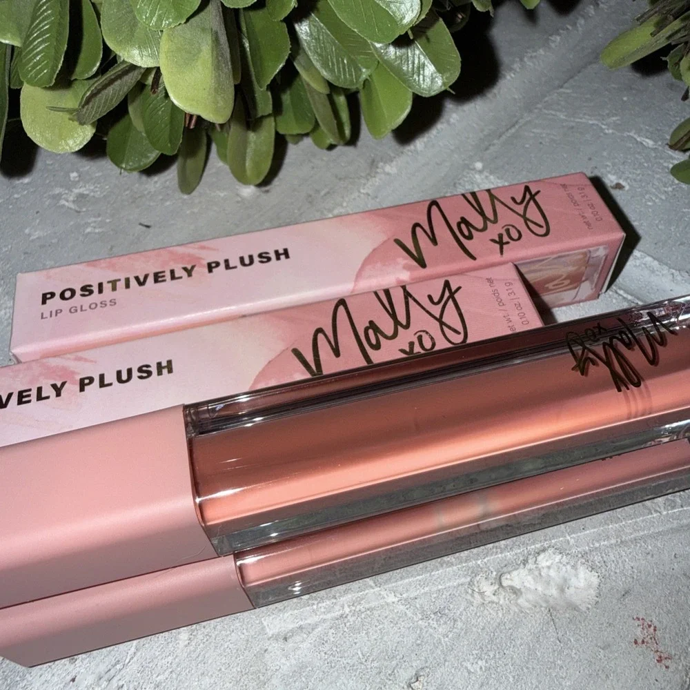 MALLY XO‎ ~ POSITIVELY PLUSH LIP GLOSS DUO Barely There And Summertime Sunrise